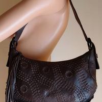 Originale F.BIASIA,borsa tracolla vera pelle cacao