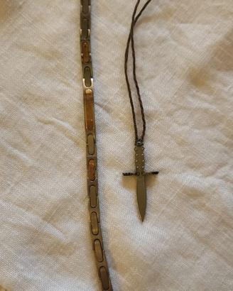 bracciale e collana acciaio