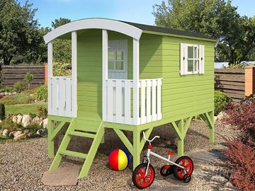 CASETTA PER BAMBINI HUCK 180X271X225H CM RIALZATA
