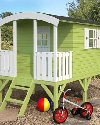 CASETTA PER BAMBINI HUCK 180X271X225H CM RIALZATA