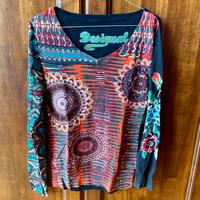 Maglione con scollo a v nero Desigual