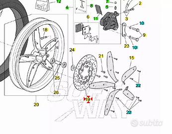 Disco freno anteriore Aprilia Scarabeo 50 AP821338