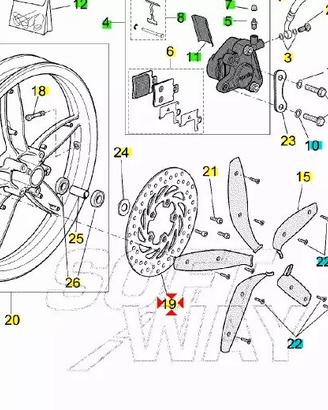 Disco freno anteriore Aprilia Scarabeo 50 AP821338