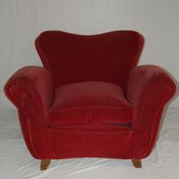 Set di 2 poltrone rosse anni '50