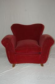 Set di 2 poltrone rosse anni '50