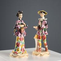 Coppia di Figure in Ceramica Manifattura Artenova