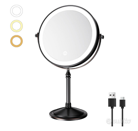 Specchio Trucco Ingranditore 10x Grande con Luce d