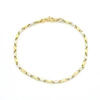 Bracciale in oro giallo e bianco