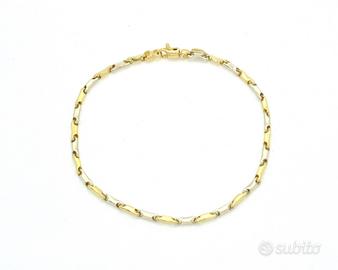 Bracciale in oro giallo e bianco