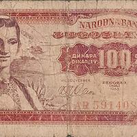 Rara banconota 100 dinara Jugoslavia - 