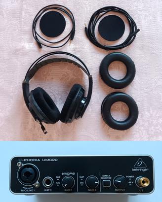 BEHRINGER U-PHORIA UMC22 Cuffie Superlux HD681EVO