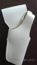 fondina Polizia bianca cuoio + portamanette Radar