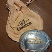 placca metallo argentato Charro