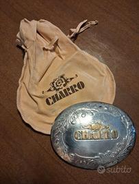 placca metallo argentato Charro