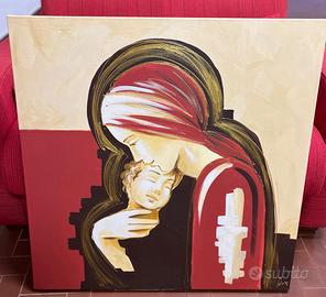 Quadro dipinto della maternita'