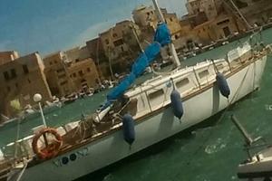 Barca a vela in legno 1970