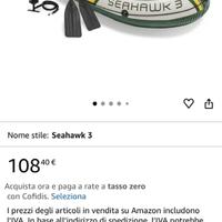 Canotto gommone intex seahawk 3 remi cuscini pompa