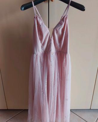 Abito romantico in tulle rosa