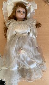 Lotto 6 bambole di porcellana decorative vintage