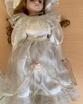 Lotto 6 bambole di porcellana decorative vintage