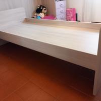 letto singolo cm200x90 colore olmo + materasso