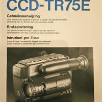 Manuale istruzioni videocamera Sony CCD-TR75E 