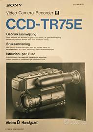 Manuale istruzioni videocamera Sony CCD-TR75E 