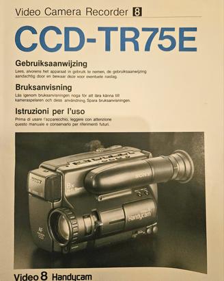 Manuale istruzioni videocamera Sony CCD-TR75E 
