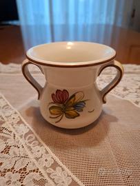 Vasetto in ceramica Castelli dipinto a mano