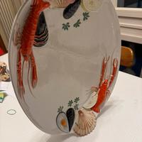 Piatti da portata vintage dipinti a mano