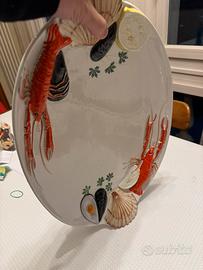 Piatti da portata vintage dipinti a mano