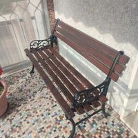 Panchina retrò ghisa e legno