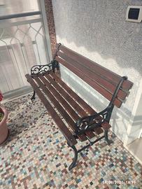 Panchina retrò ghisa e legno