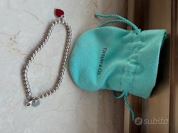 Bracciale originale tiffany e Co. con cuore rosso