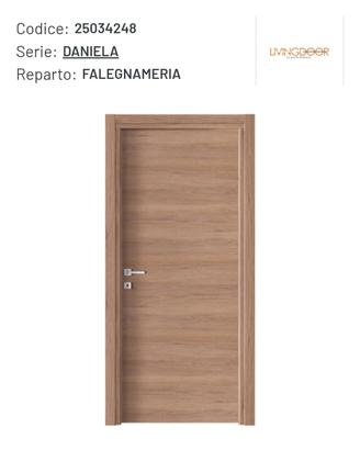 Porta interno Daniela Livingdoor210x80cm-mai usata