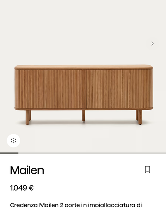 Credenza Mailen di Kave Home in legno di frassino