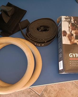 Anelli ginnastica di legno
