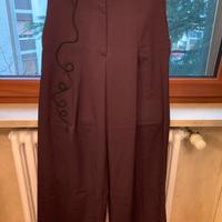 Pantalone largo in lana