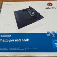 ATLANTIS RIALZO PER NOTEBOOK (2 VENTOLE + 4 USB)