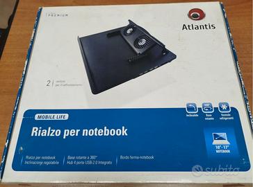 ATLANTIS RIALZO PER NOTEBOOK (2 VENTOLE + 4 USB)
