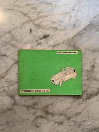 Libretto uso e manutenzione Citroen 2cv