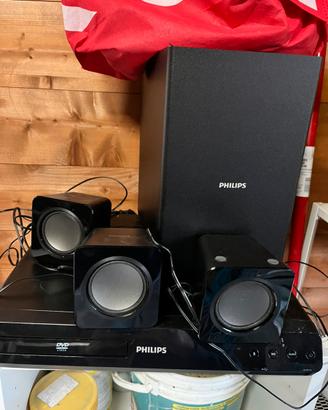 Sistema Home Theatre Philips DVD e Subwocfer