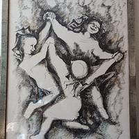 Litografia firmata e numerata con cornice