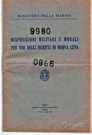 1930 ANNO VIII° E.F. DISPOSIZIONI ISCRITTI LEVA MM
