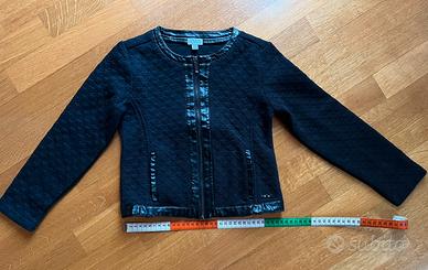 Giacchina tipo chanel in cotone nera OVS