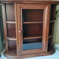 Set comodini/cassettiere e vetrina legno anni 70