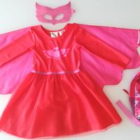 VESTITO CARNEVALE COSTUME GUFETTA PJ MASK ANNI 3/4