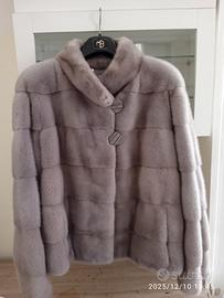 splendida pelliccia di visone grigio violet 