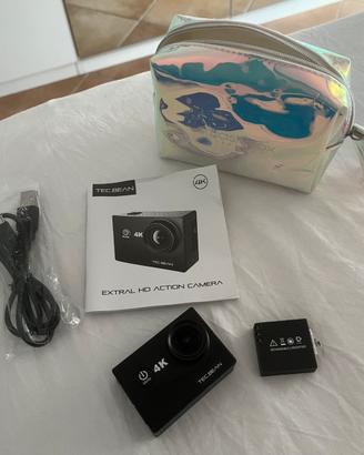 Action camera hd nera con micro sd 32gb