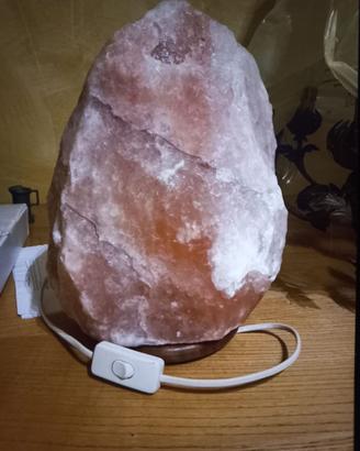 Lampada di sale rosa dell’Himalaya naturale